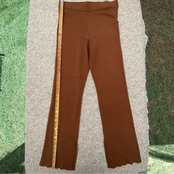 NWOT Rails Jules Ribbed Flare Cotton Silk Blend Pant in Fox size Large - Picture 16 of 16